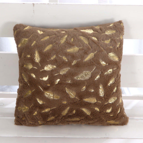 Sofa Plush Bronzing Cushion Solid Color Pillow Bay Window Suitable