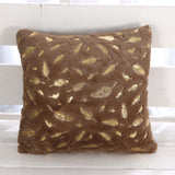 Sofa Plush Bronzing Cushion Solid Color Pillow Bay Window Suitable