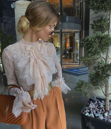 Tight lace long sleeve top