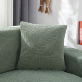 Pure Color Jacquard Big Leaf Nordic Fashion Knitted Pillow Case