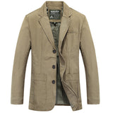 Loose Plus Size Suit Pure Cotton Washed Single-breasted Casual Jacket