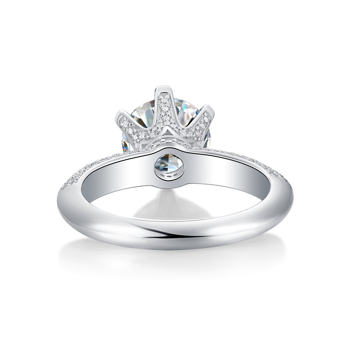 The Destination Of Love - A Wedding Ring Set With 1-carat, 3-carat And 5-carat Top-quality Moissanite S925 Silver And Platinum-plated Diamond. The Ring Can Be Inspected With A Diamond Pen