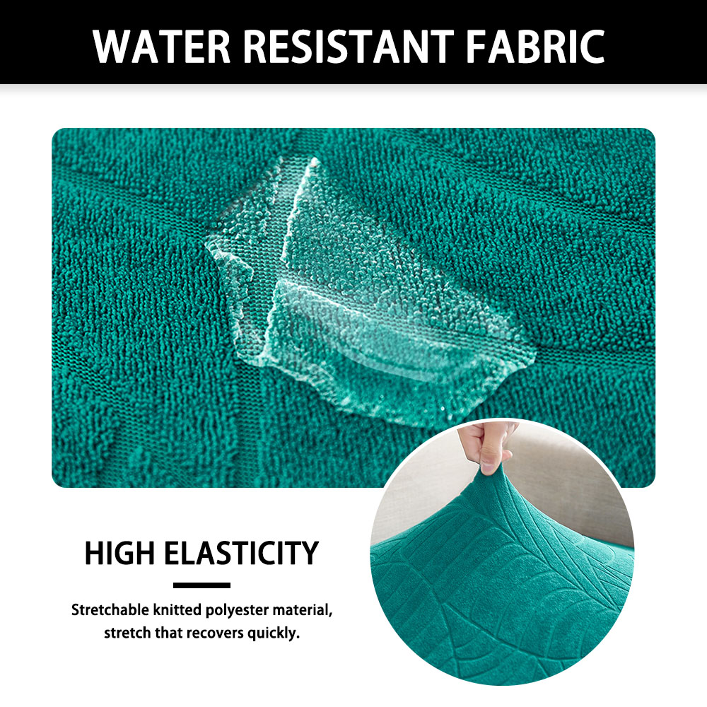 Pure Color Jacquard Big Leaf Nordic Fashion Knitted Pillow Case