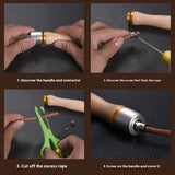 Fitness Weight Loss Exercise Slimming And Fat Burning Cowhide String Beech Handle Skipping Rope