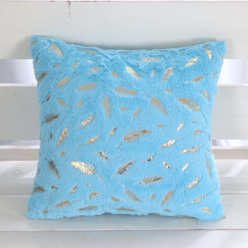 Sofa Plush Bronzing Cushion Solid Color Pillow Bay Window Suitable