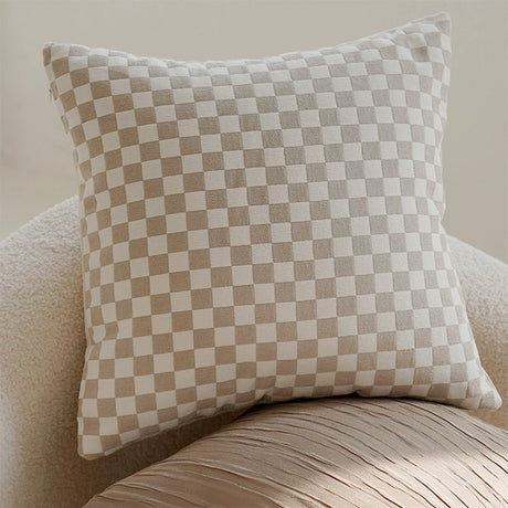 Linen Nordic Style Throw Pillow Covers With Tassel Cushion Cases Caramel Color Pillows Retro Texture Cushion Case Geometric Decorative Pillow Cover  For Couch Sofa Bedroom Living Room