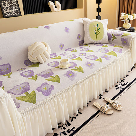 Full Covered High-grade Skirt Sofa Cover French Sofa Cover Cloth