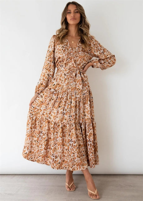 New Hot Sale Long Sleeve Long Dress