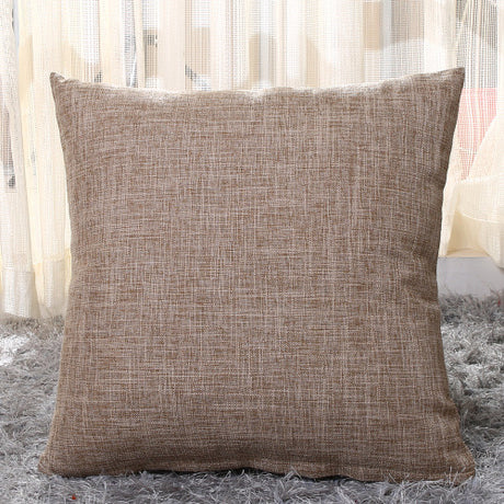 Home Linen Pillow Case Solid Color Hugging Pillow Case Sofa