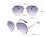 foreign trade rimless Sunglasses