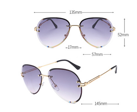 foreign trade rimless Sunglasses