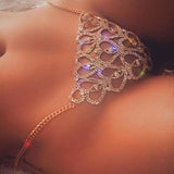 Full Heart Shape Rhinestone Underpants