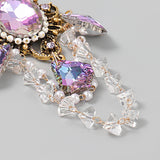 Alloy Diamond Acrylic Earrings Korean Earrings Girl Retro Earrings