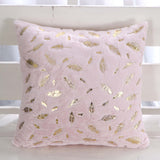 Sofa Plush Bronzing Cushion Solid Color Pillow Bay Window Suitable