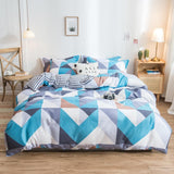 Betræk Sæt Seng Bomuld Quilt Sengetøj Sengetøj Dyne Monteret