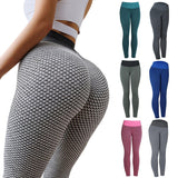 European And American Honeycomb Yoga Sexy Peach Hip High Waist Women