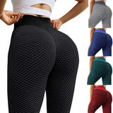 European And American Honeycomb Yoga Sexy Peach Hip High Waist Women