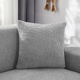 Pure Color Jacquard Big Leaf Nordic Fashion Knitted Pillow Case