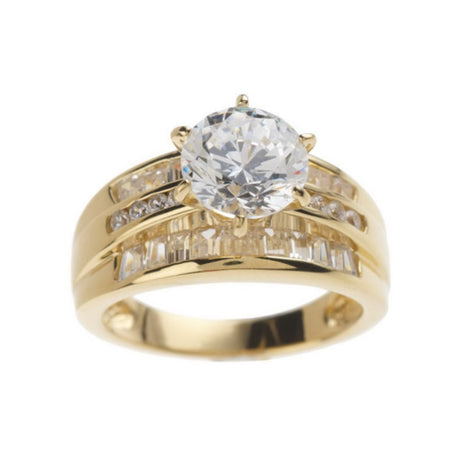 Fashion Women Ring Retro Ring Luxury Exaggerated Zircon Ring Jewelry