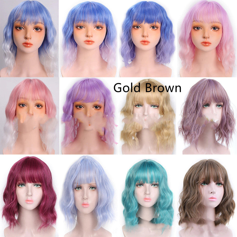 Women's Chemical Fiber High Temperature Silk Short Twist Braid Headgear