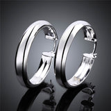 Women's Fashion Earrings Silver Plated Glossy Ear Ring