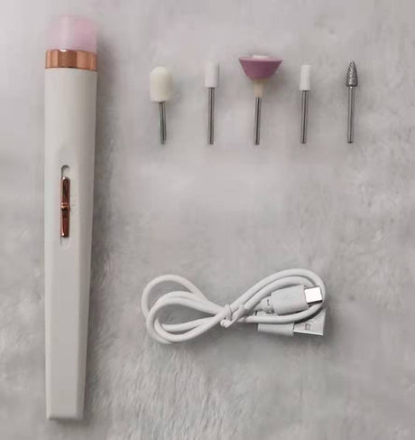 Five-in-one Manicure Machine Set Electric Nail Drill Polisher Cordless USB Rechargeable With LED Cutters Mill For Manicure Pedicure Accessor