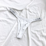 Sexy Rhinestones T-back Hip Lifting Low Waist