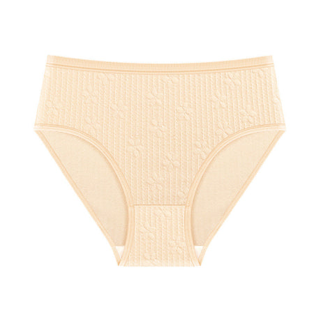 Women's Fashion Solid Colour Jacquard Panties
