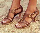 Solid Color Bag With Fish Mouth Women's Sandals