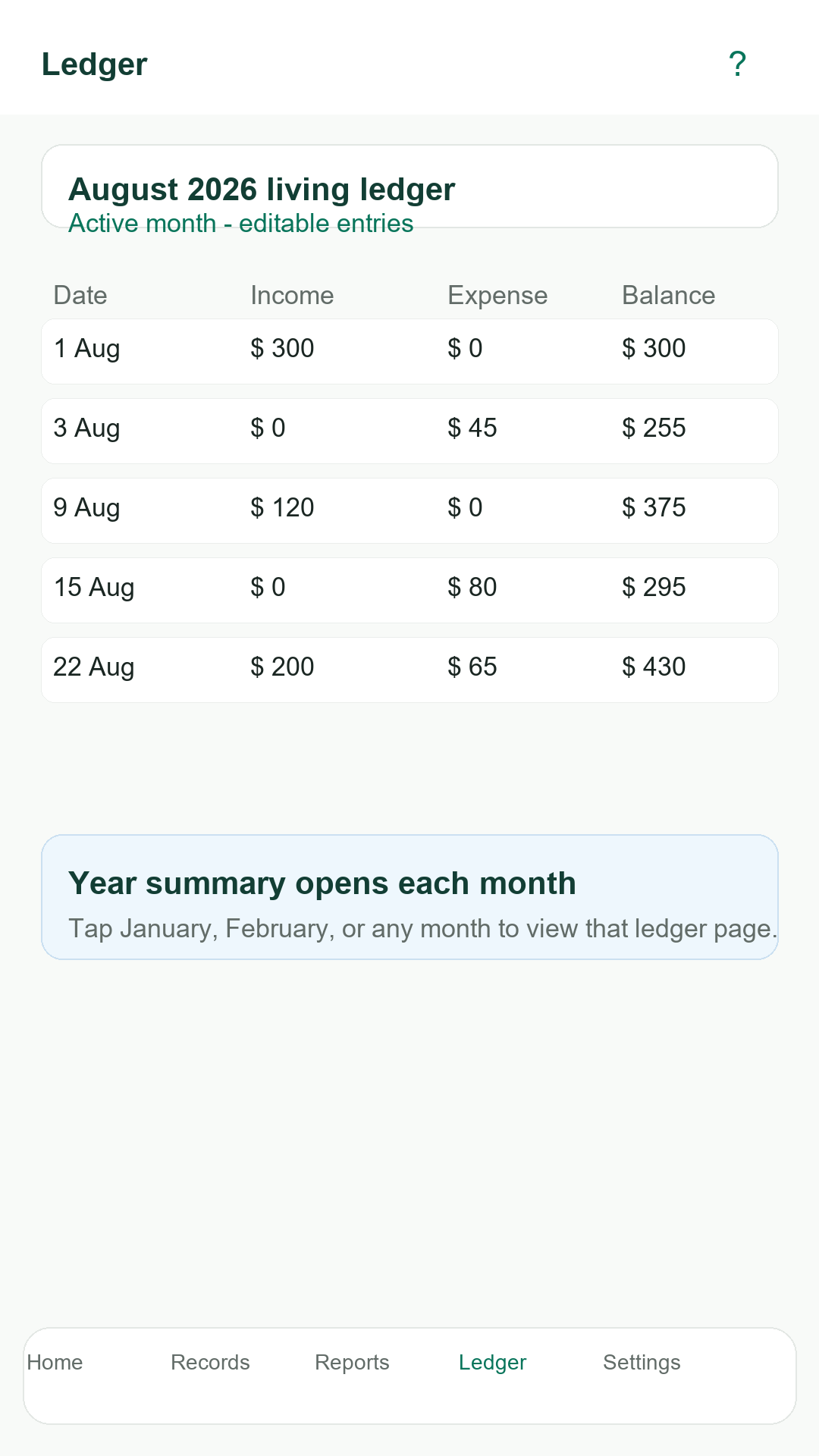Personal Accountant App