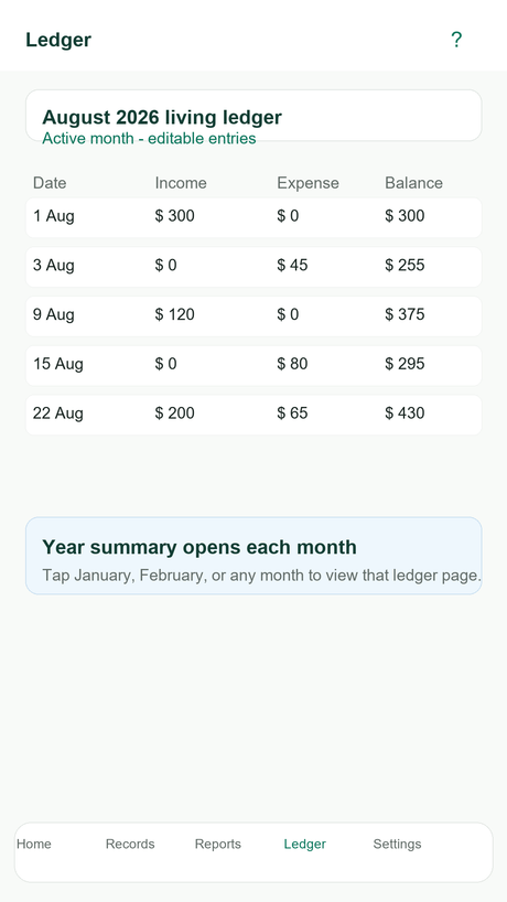 Personal Accountant App
