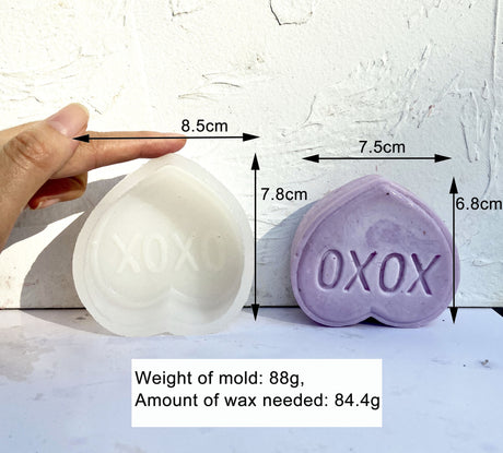 DIY Valentinsdag 3D Kærlighedsduftende stearinlys silikoneform