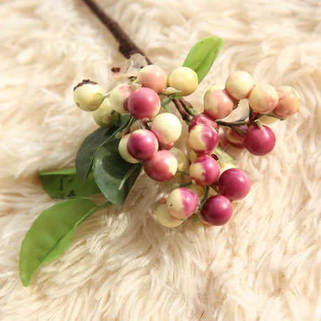 Christmas Berry Simulation Flower Bean Branch Fake Table Decoration