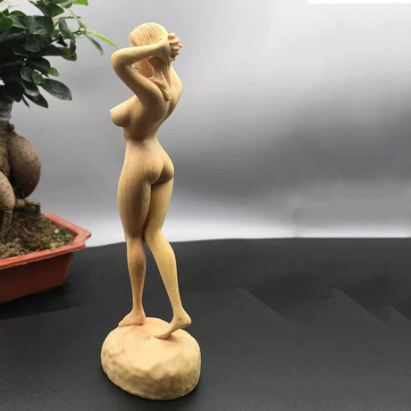 Boxwood Nude Woman Ornament Wooden Crafts