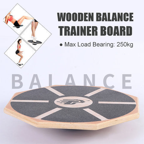 Træ Octagonal Balance Trainer Board Twist Board Workout Balance Training Sport Yoga Fitness Tool