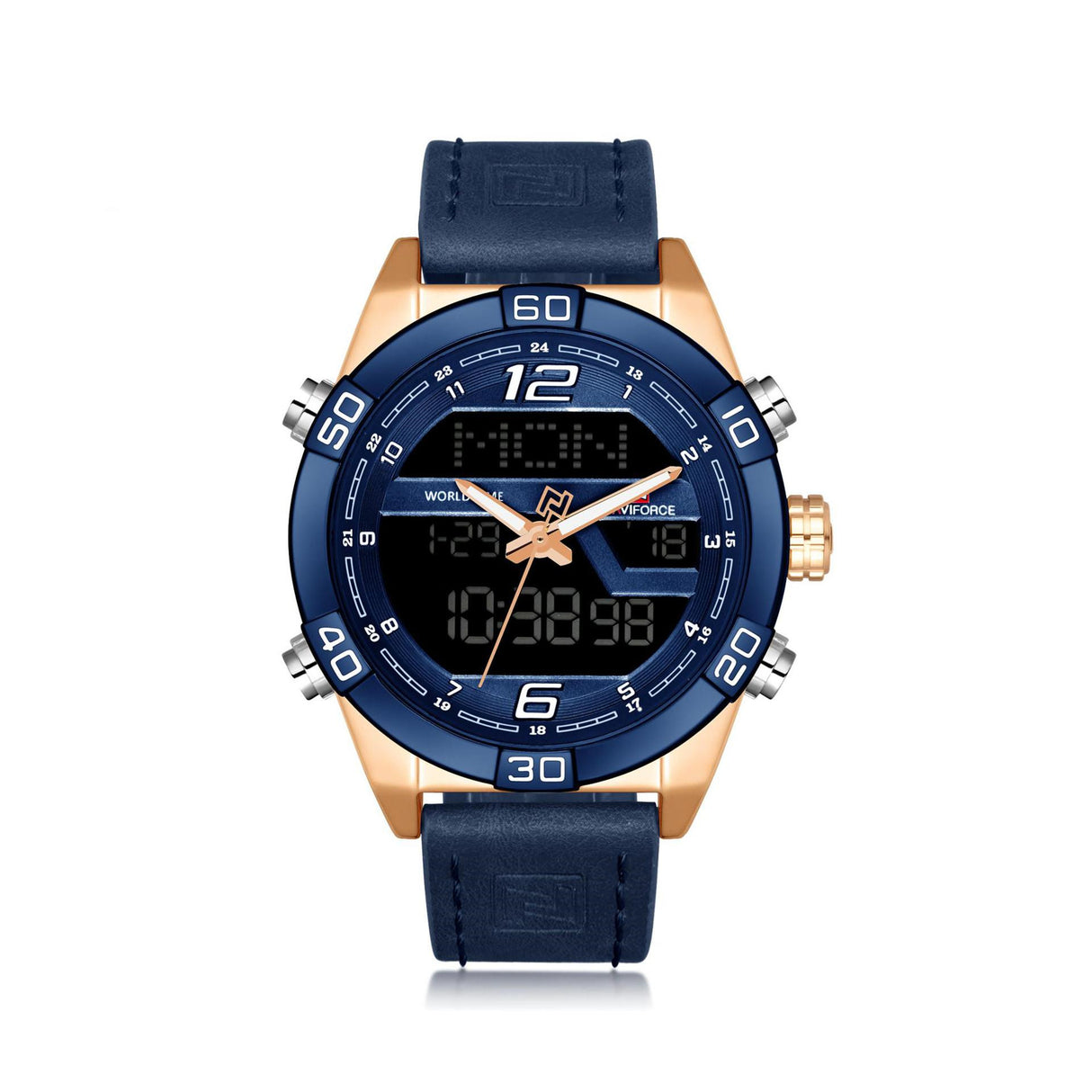 Men'S Watch Led Electronic Watch Waterproof Belt Quartz Men'S Watch Watch