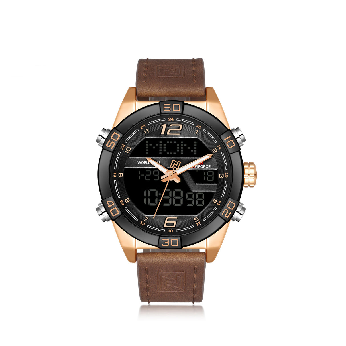 Men'S Watch Led Electronic Watch Waterproof Belt Quartz Men'S Watch Watch