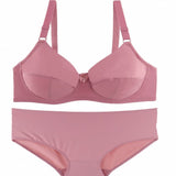 Ultra-thin Bra Suits Fat Lady Briefs Set