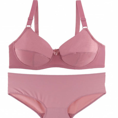 Ultra-thin Bra Suits Fat Lady Briefs Set