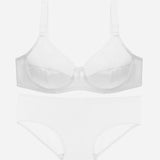 Ultra-thin Bra Suits Fat Lady Briefs Set