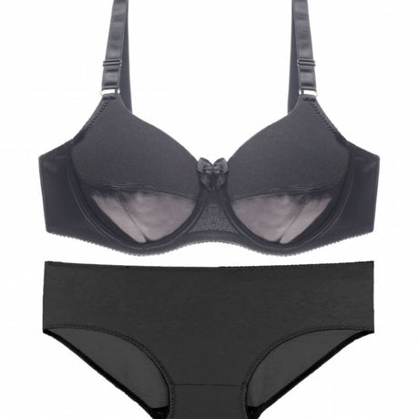 Ultra-thin Bra Suits Fat Lady Briefs Set