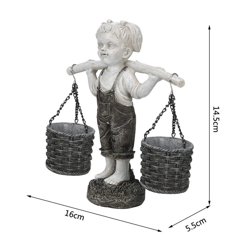 3D Three-dimensional Resin Crafts To Carry Girls Standing