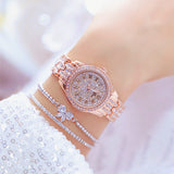 High-end linked watch full diamond female watch