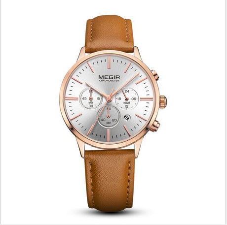 Watch waterproof chronograph quartz ladies watch