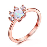 Small paw footprint ring