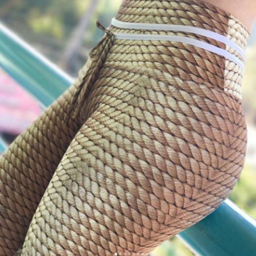 Fitnesstøj Højtaljet Casual Leggings Kvinder Hamp Rope Digital Printing Dame Leggings Spring