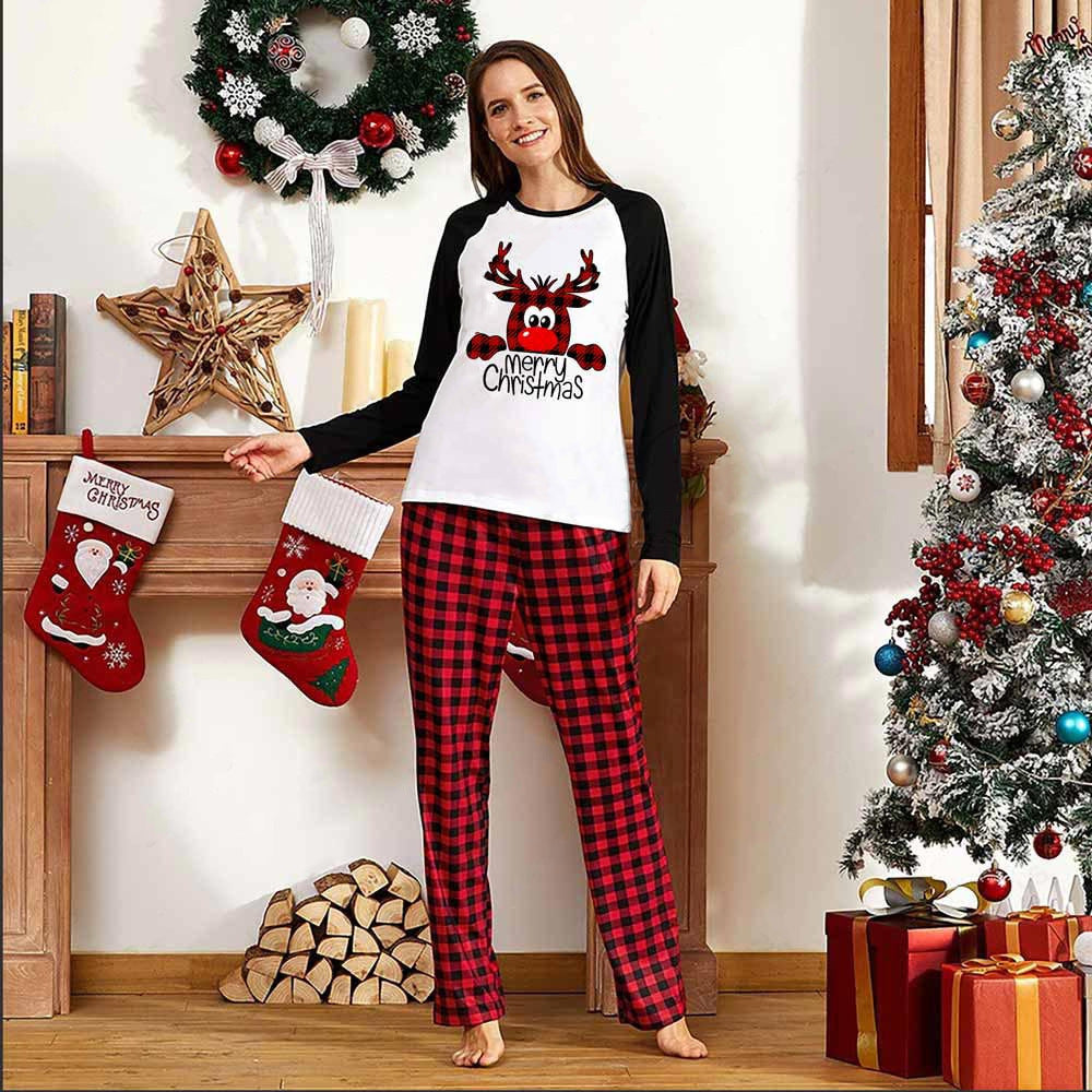 Familie Jul Pyjamas Matchende Sæt Jul Nattøj Forældre-Barn Pjs Outfit Til Juleferie Xmas Party