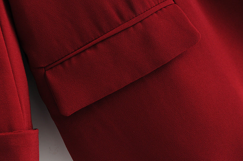 One-button cuff-cuff blazer