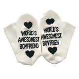 Unisex Men Women Cotton Socks Printing Letter Funny Socks For Boyfriend   Girlfriend Valentine's Day Gift
