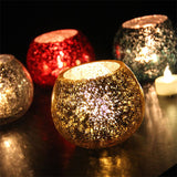 Christmas Glass Ball Candle Holder Decoration